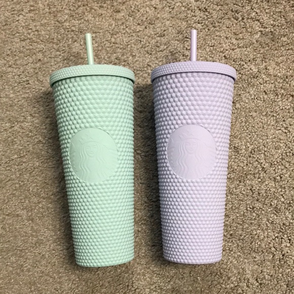 Starbucks Lilac and Mint Studded Tumblers